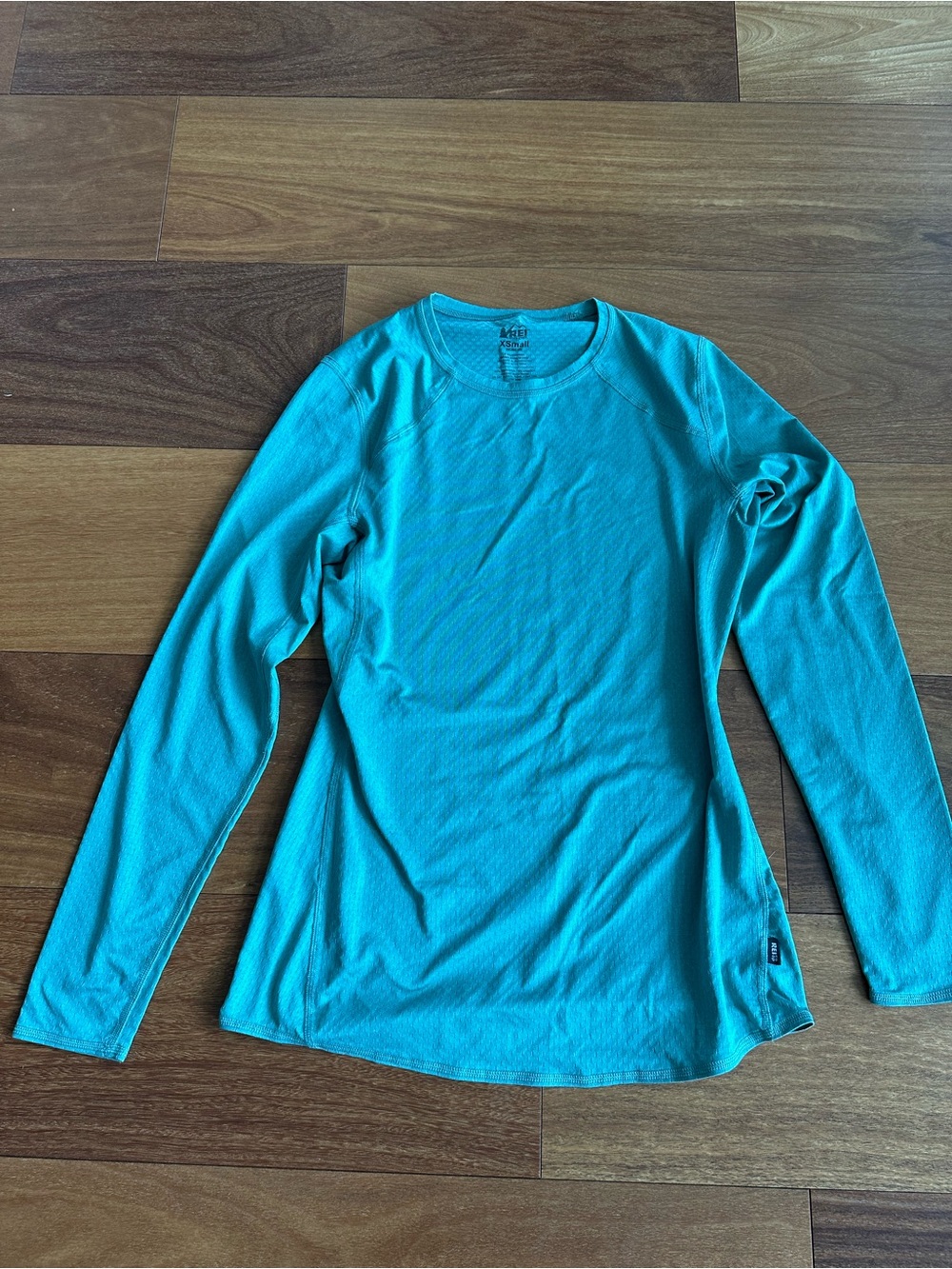 REI Co-op Women’s XS Teal Long Sleeve Athletic Top Crew Neck Stretch